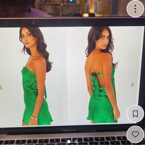 Beginning Boutique Green Strapless Dress